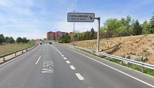 Rescatado un camionero tras sufrir un accidente en Fuenlabrada