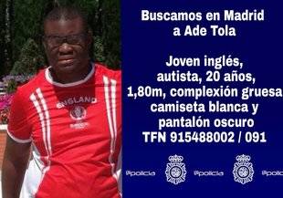 Desaparece en San Fernando un joven inglés que padece autismo