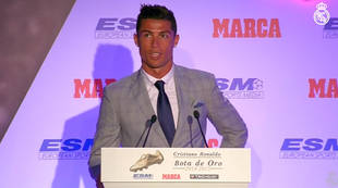 Las palabras de Cristiano al recibir su cuarta Bota de Oro