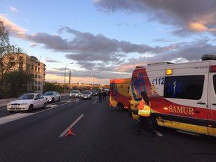 Un accidente en cadena en la M-40 deja 11 heridos leves