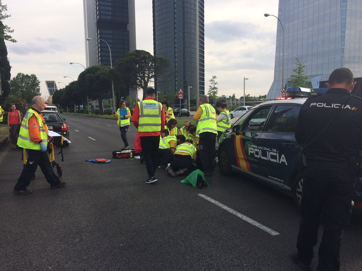 Un anciano, herido grave en un atropello en la Castellana