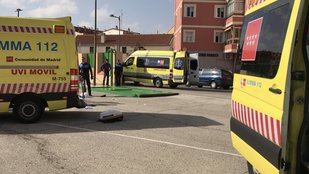 Equipos de emergencias en el CEIP La Inmaculada