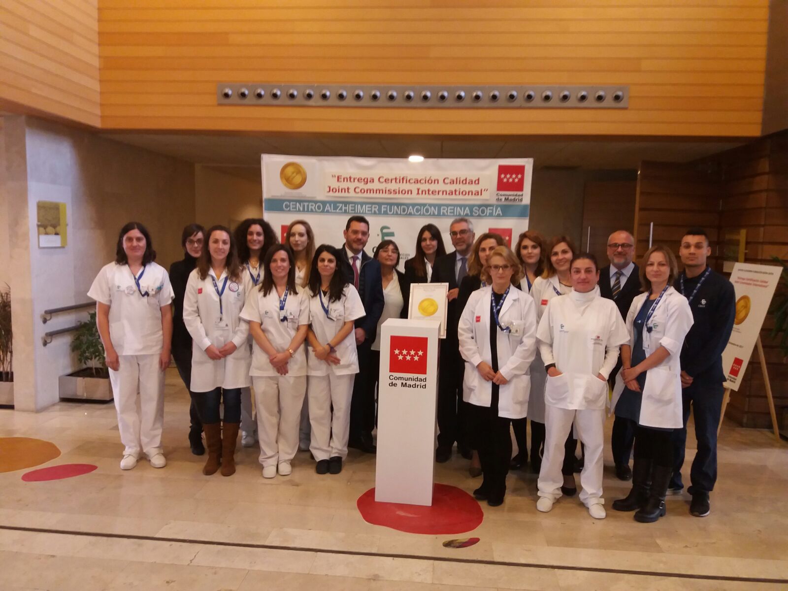 El Centro Alzheimer Fundación Reina Sofía, reconocido con la prestigiosa acreditación del “ Joint Comission Internacional”
