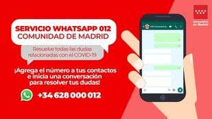 La Comunidad habilita un número para dudas a través de Whatsapp