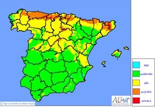 Riesgo alto de incendios forestales en casi toda la región