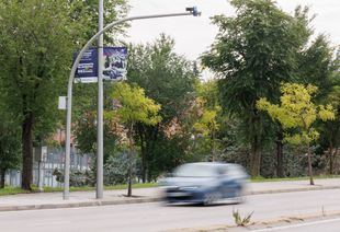 Radar de tramo en la calle Sinesio Delgado