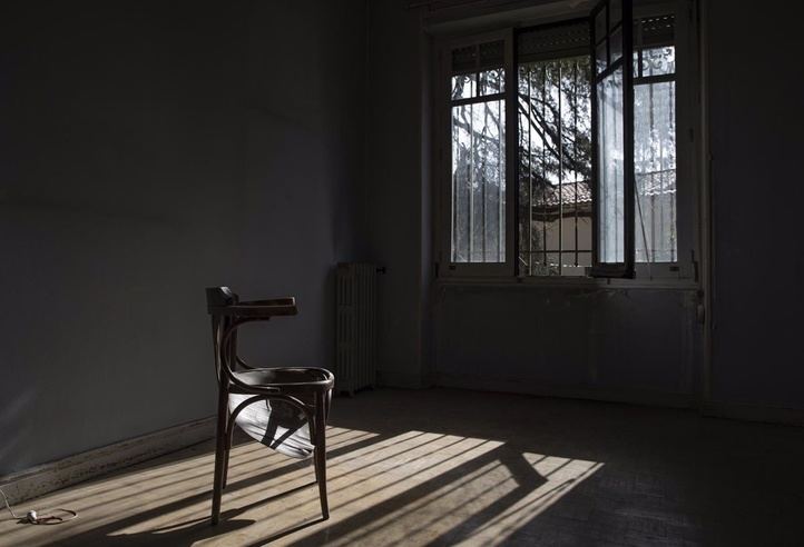 Una de las habitaciones de la casa Vicente Aleixandre, en Madrid.