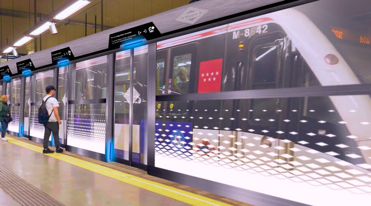 Pantallas que se instalarán en la L6 de Metro cuando se automatice