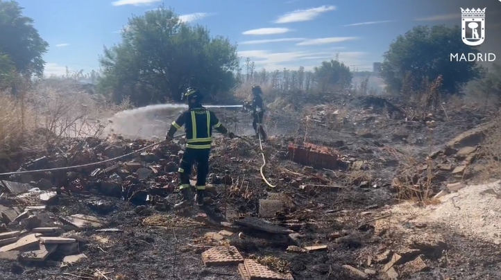 Incendio en Cañada Real