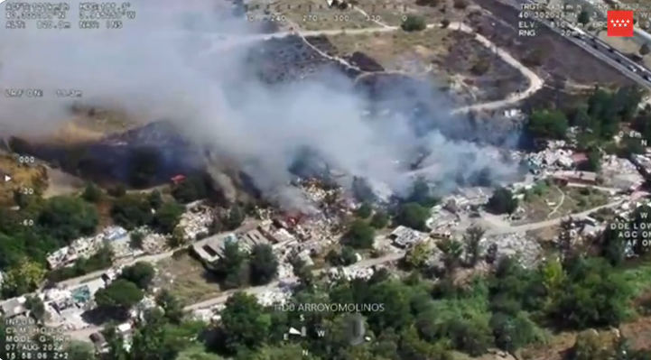 Incendio entre Móstoles y Arroyomolinos