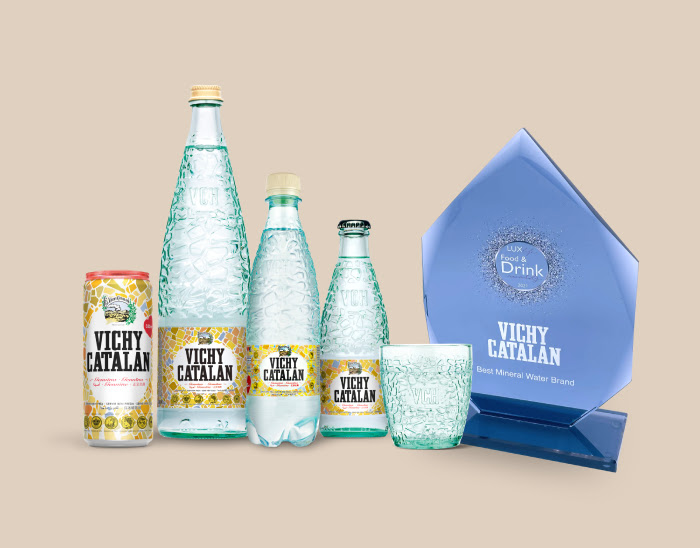 Formatos de agua mineral Vichy Catalan.