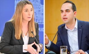 Mar Espinar y José Manuel Calvo esta tarde, en el debate de Onda Madrid