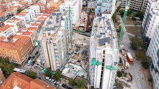 Ayuntamiento acaba la estructura de las obras de la promoción Nuestra Señora de los Ángeles 14 en Puente de Vallecas