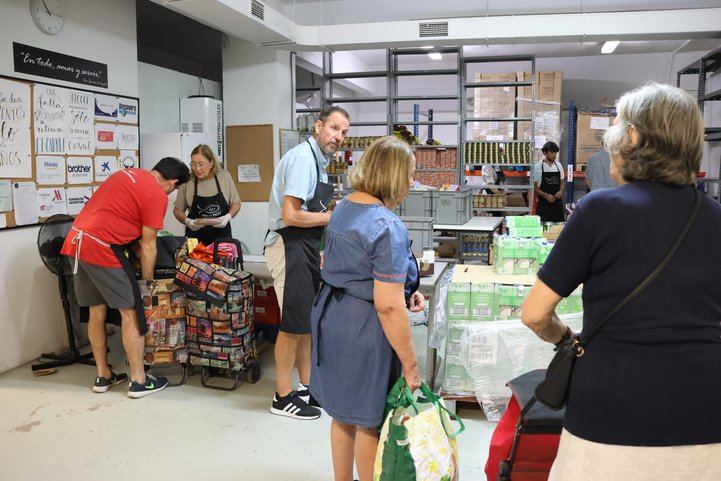 Banco de alimentos de la ONG 'Pan y Peces'