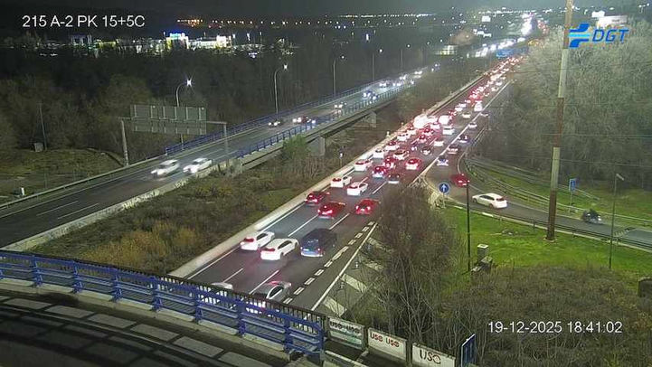 Retenciones por un accidente en la A-2