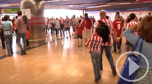 Así fue la llegada de los atléticos al Wanda