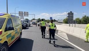 Accidente de moto en la A-2