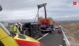 El vuelco de un coche en la A-3 en Fuentidueña deja una mujer herida grave