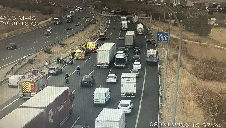 Accidente en la M-45