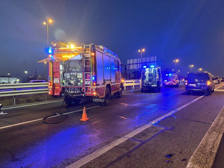 Accidente en la M-50 en Las Rozas