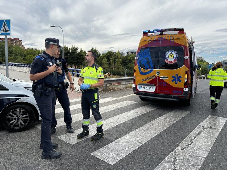 Accidente mortal de un motorista en Hortaleza