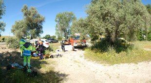 Fallece un conductor octogenario al salirse de la vía y chocar contra un árbol en Navalcarnero