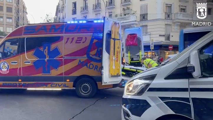Accidente entre una moto y un VTC