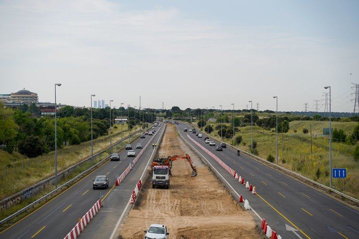 Obras de ampliación de la carretera N-607