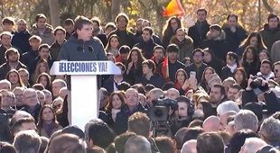José Luis Martínez-Almeida en el acto convocado por el PP en el Templo de Debod