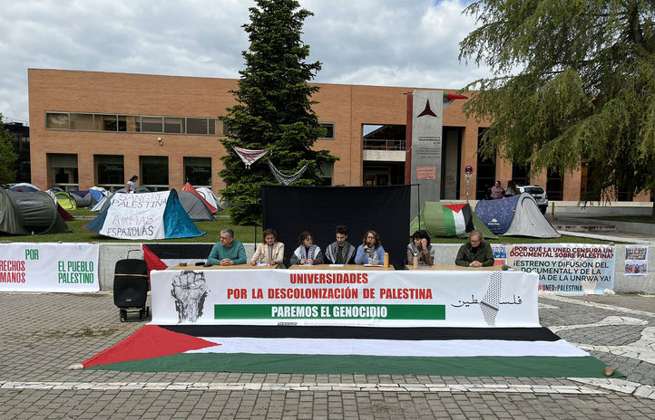 Acampada estudiantil por Palestina en la Complutense