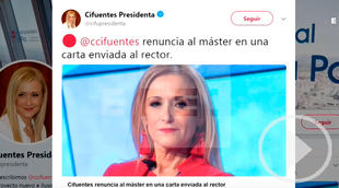 Cifuentes renuncia al polémico máster