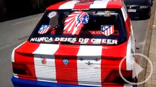 Así luce de orgulloso este coche Atlético