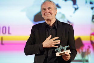 José Coronado con su Premio Puente de Toledo