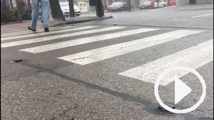 Brunete instala el primer paso de cebra con balizas inteligentes