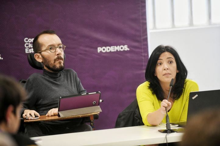 El secretario de Organización de Podemos, Pablo Echenique, en la reunión extraordinaria del Consejo Ciudadano Estatal.