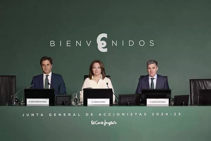 José Ramón de Hoces, Consejero Secretario, Marta Álvarez, Presidenta, Gastón Bottazzini, CEO de El Corte Inglés