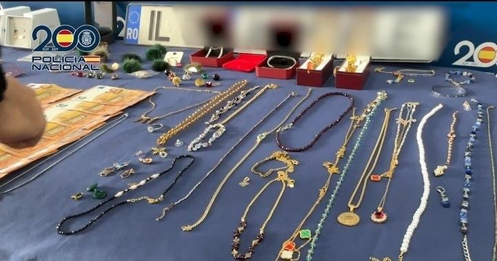 Material intervenido a los detenidos del clan de las 'top model'