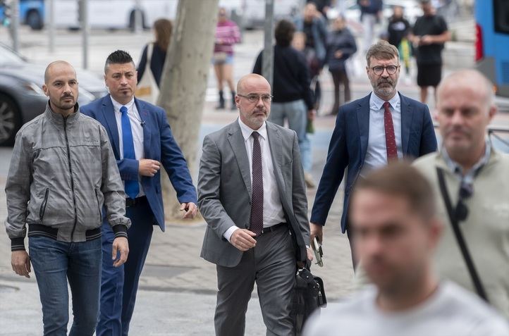 El delegado del Gobierno en Madrid, Francisco Martín, a su llegada a los juzgados de Plaza de Castilla para declarar
