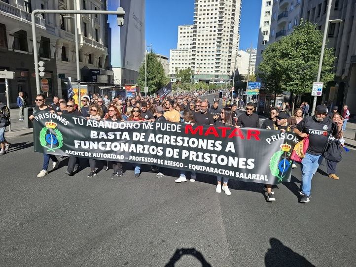 Marcha de funcionarios de prisiones