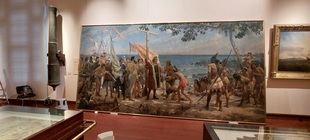 El Museo Naval restaura el cuadro de Colón vandalizado por dos activistas de Futuro Vegetal