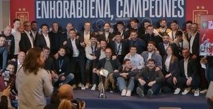 La Federación homenajea a los campeones de Europa de fútbol sala