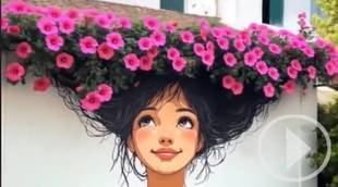 El artista urbano que fusiona naturaleza y arte callejero