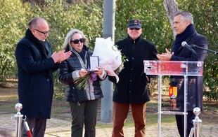 El consejero de Medio Ambiente, Agricultura e Interior de la Comunidad de Madrid, Carlos Novillo, durante el homenaje al bombero fallecido