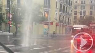 El Géiser de Goya, un espectáculo cada vez que llueve