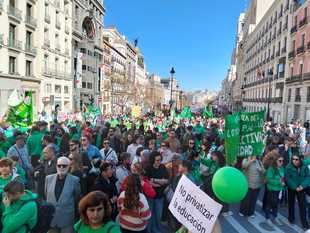Manifestación "contra los recortes y la privatización" en la Educación Pública