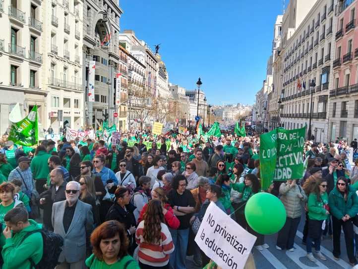 Imagenes de la manifestación de este domingo en Madrid.