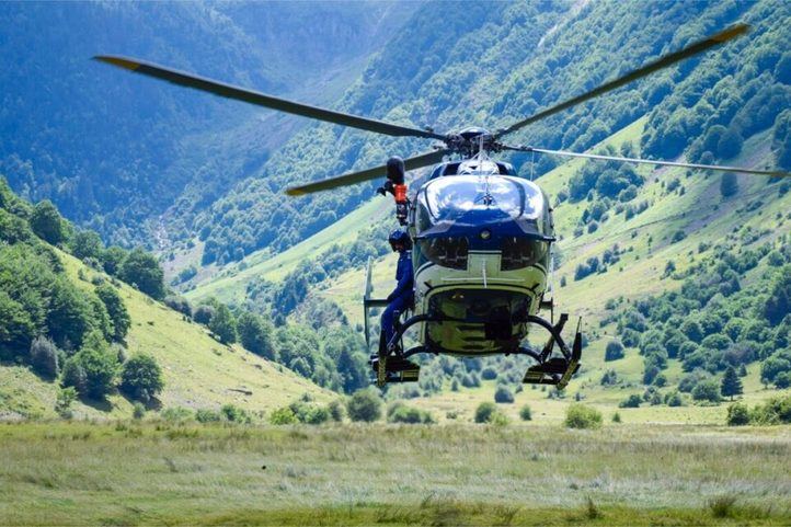 Helicóptero de rescate de la Gendarmería de alta montaña