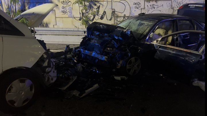 El siniestro se produjo hacia las 4:30 horas de este martes en la salida 19A de la calzada interior de la M-40.