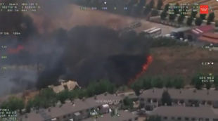 Un incendio arrasa 15 hectáreas de pasto en Aranjuez