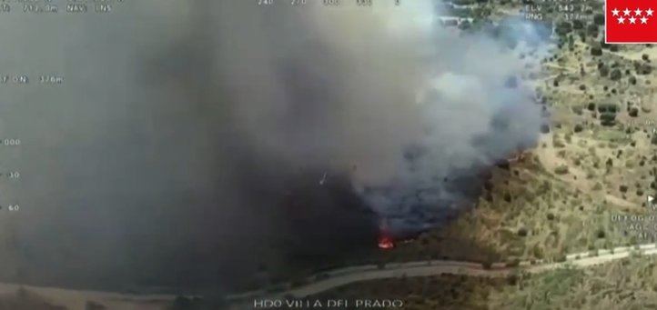 Incendio en Villa del Prado.